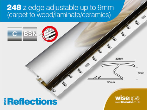 248 - Z Edge up to 9mm (Carpet to Wood/Laminate/Tiles)